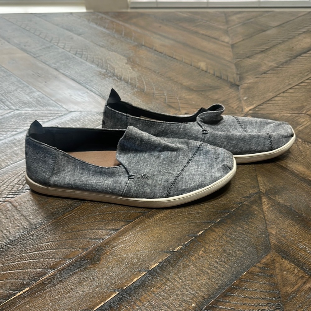 Toms Gray Loafers & Slip-Ons